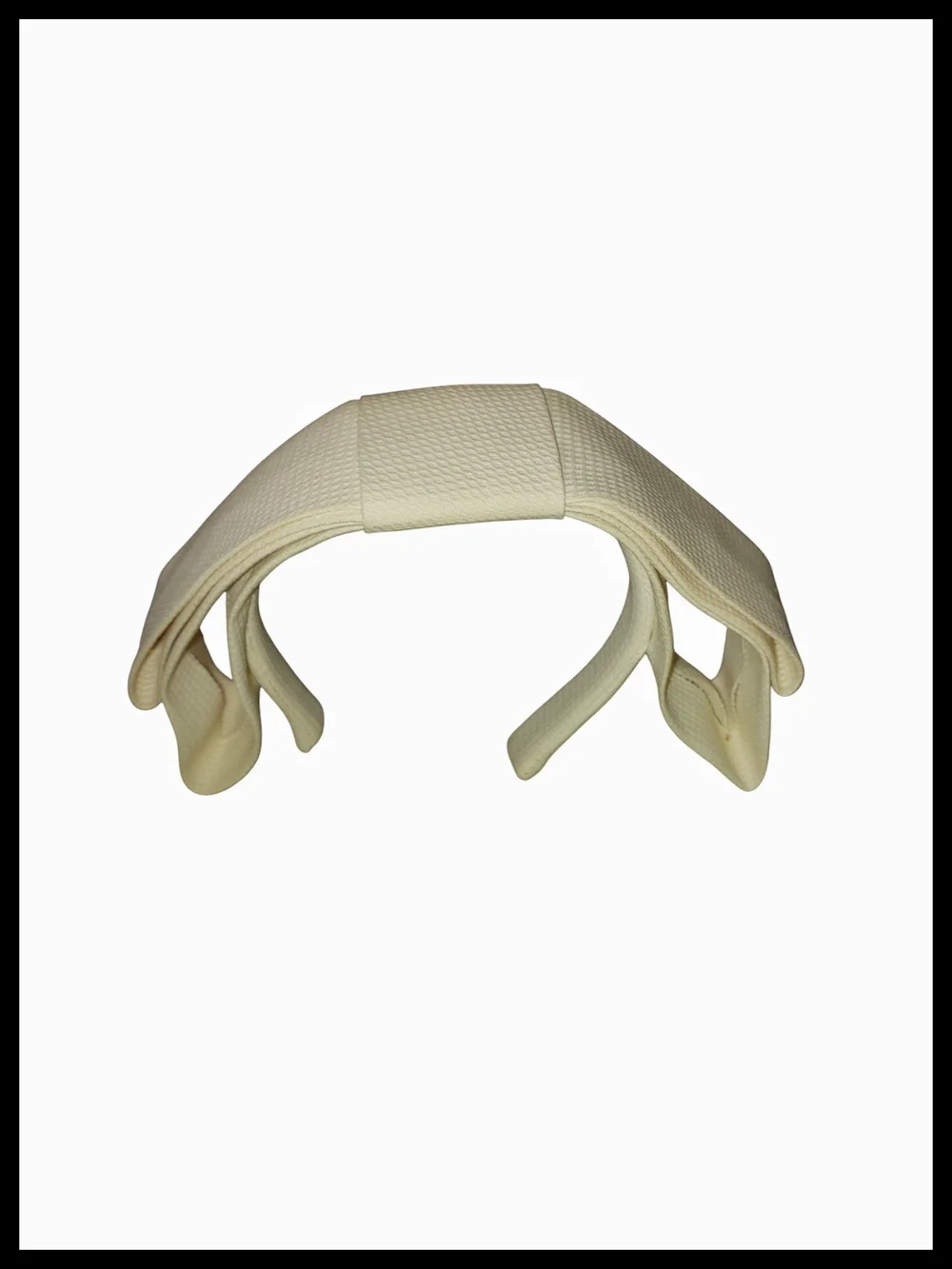 Vintage Cream Hair Bow Headband - Wide Fabric